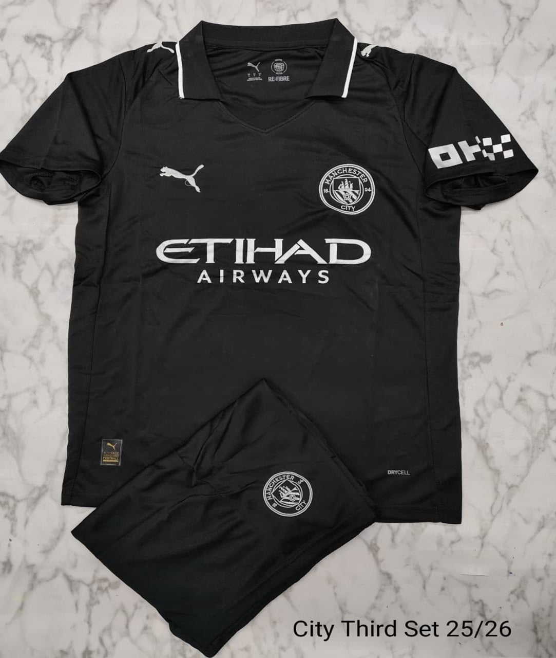 Manchester City Away 25/26 Football Jersey Set (Jersey + Shorts)