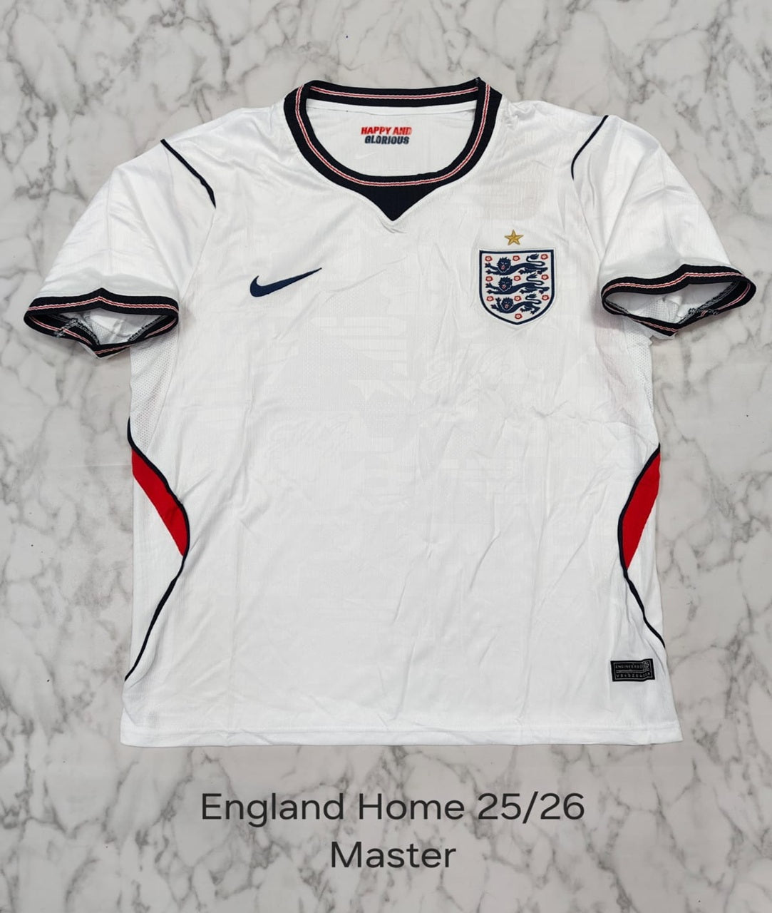 England Home 25/26 Master Quality Football Jersey