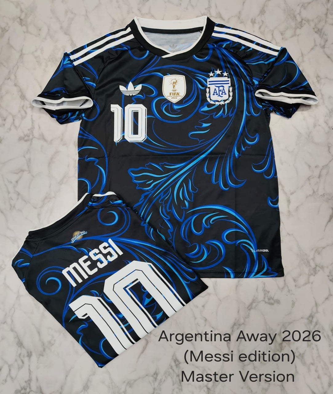 Argentina Away Messi Edition Master Quality Football Jersey