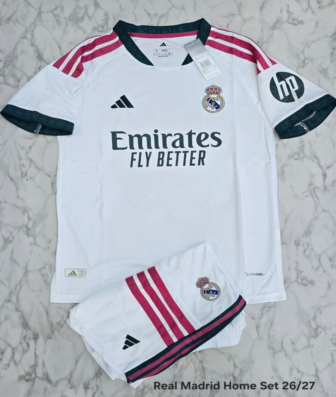 Real Madrid Home 26/27 Football Jersey Set (Jersey + Shorts)