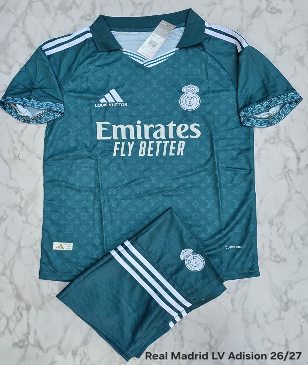 Real Madrid LV Edition Football Jersey Set (Jersey + Shorts)