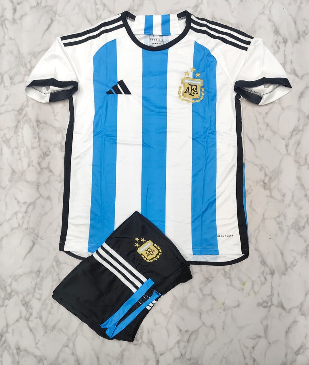 Argentina Home 2022 Football Jersey Set (Jersey + Shorts)