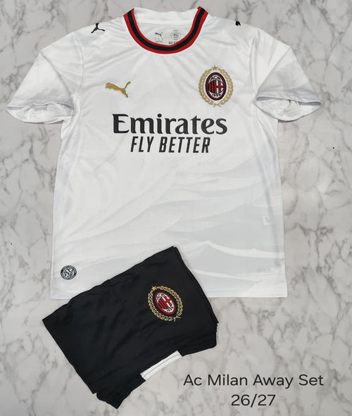 Ac Milan Away 26/27 Football Jersey Set (Jersey + Shorts)
