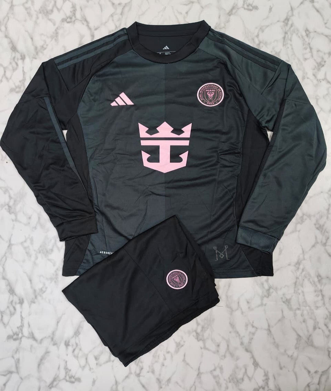 Inter Miami Away 25/26 Full Sleeves Football Jersey Set (Jersey + Shorts)