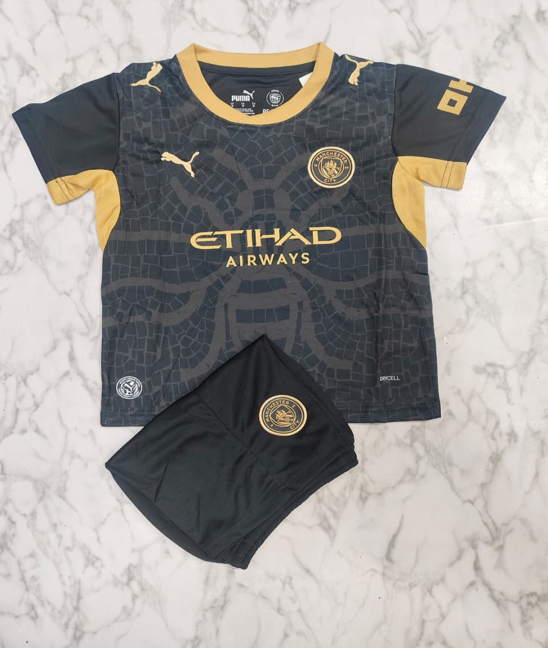 Manchester City Away 26/27 Imported Kids Football Jersey Set (Jersey + Shorts)