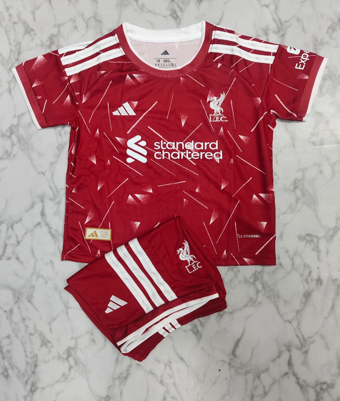 Liverpool Home 26/27 Imported Kids Football Jersey Set (Jersey + Shorts)