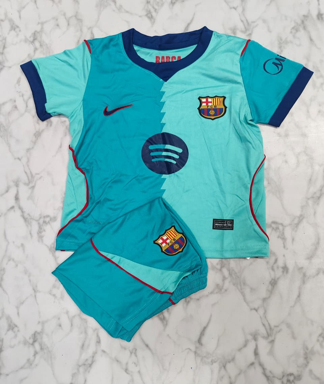FC Barcelona Third 26/27 Imported Kids Football Jersey Set (Jersey + Shorts)