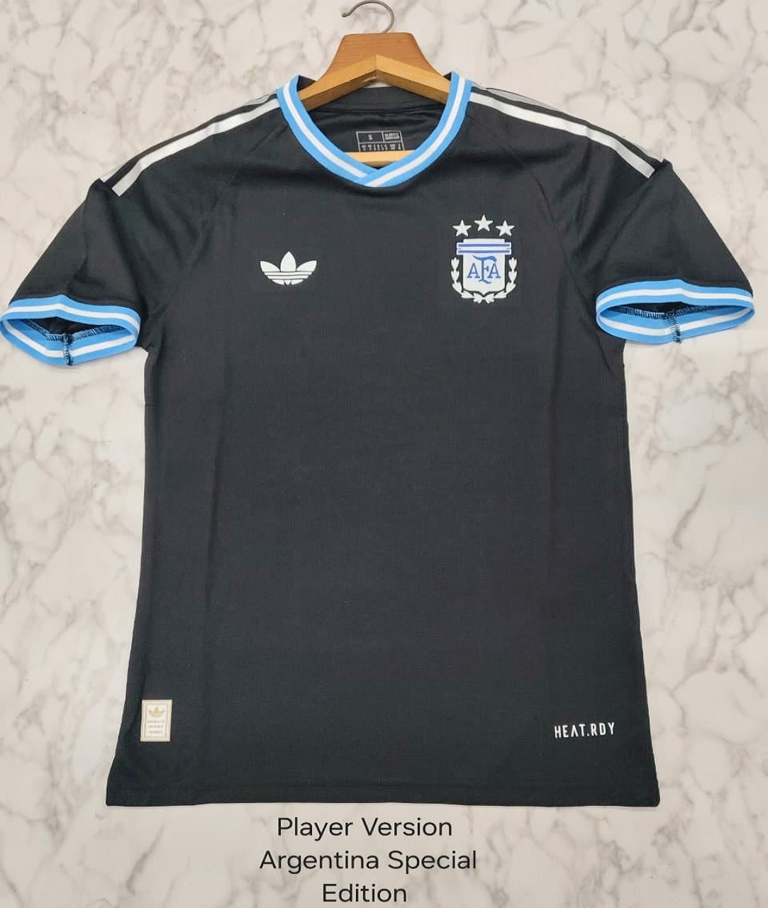 Argentina Black Special Edition Player Version Football Jersey