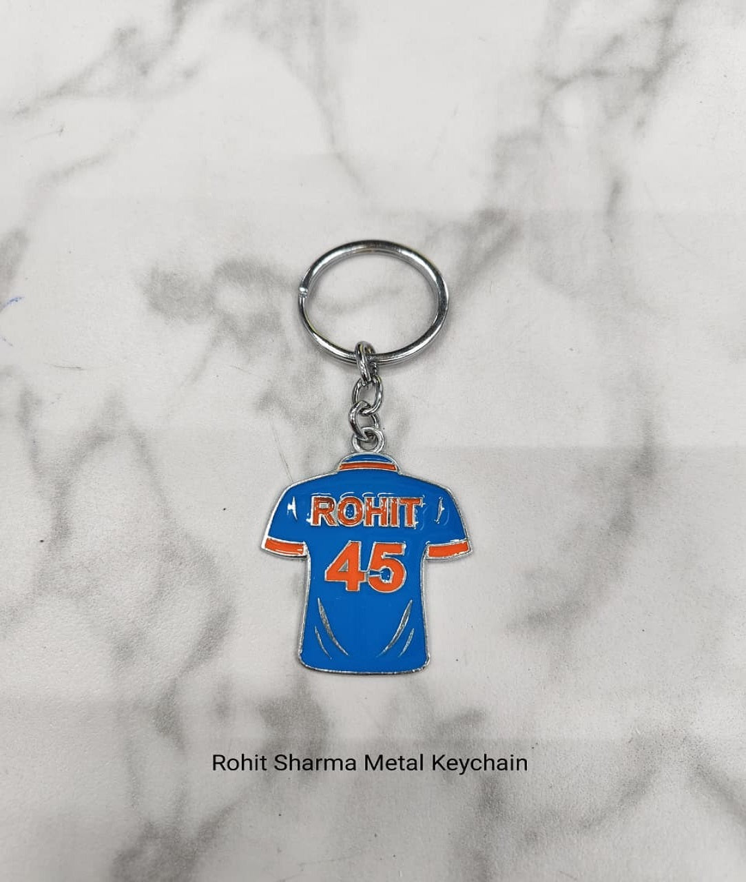 Rohit Sharma 45 Jersey Metal Keychain