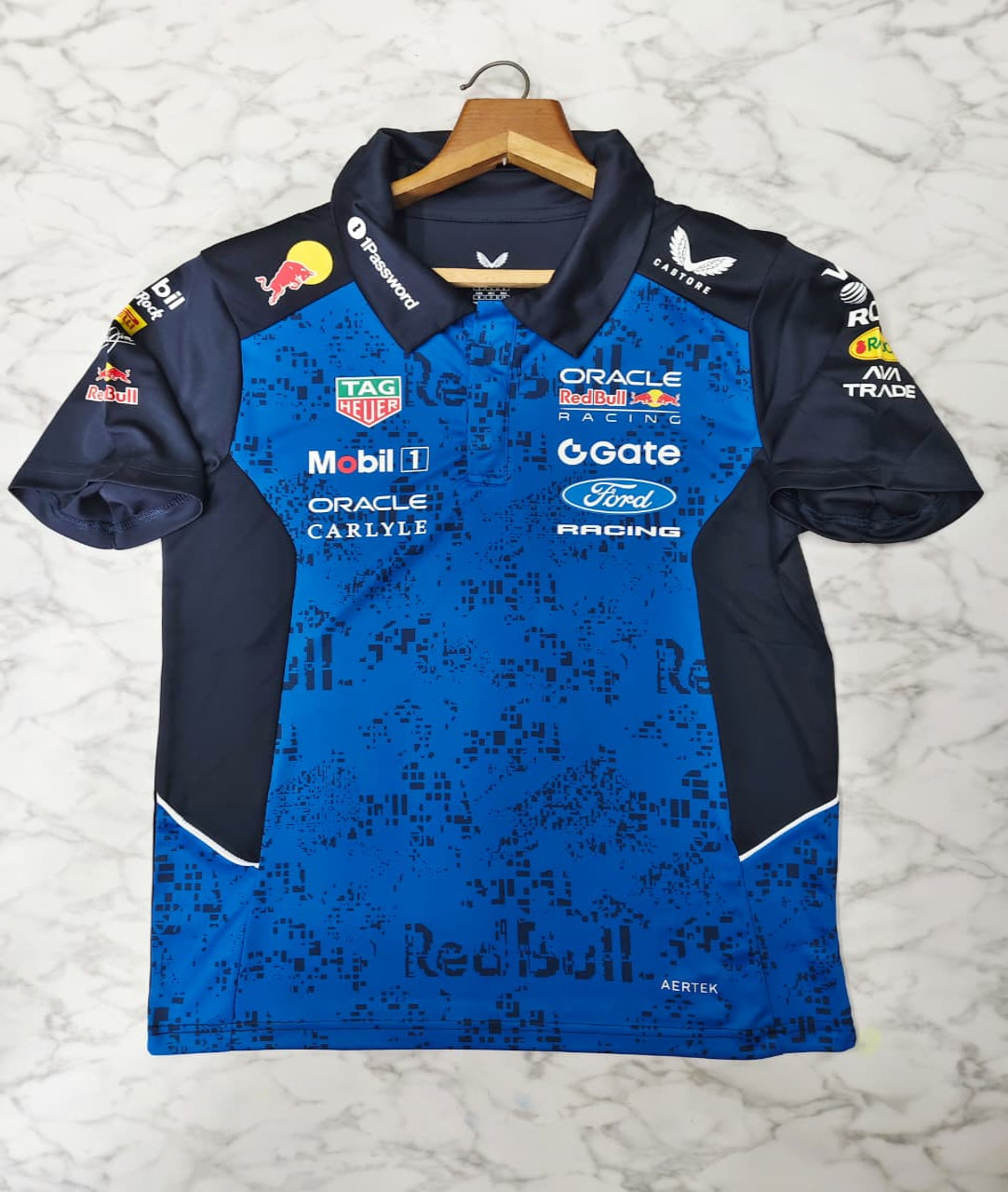 Red Bull Racing Motorsport Polo T-Shirt – Blue & Navy