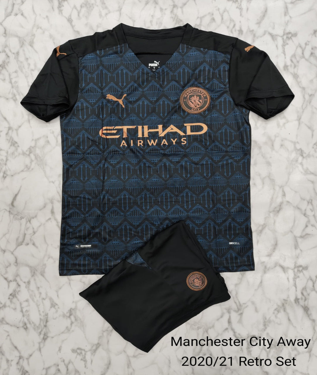Manchester City Away 20/21 Football Jersey Set (Jersey + Shorts)