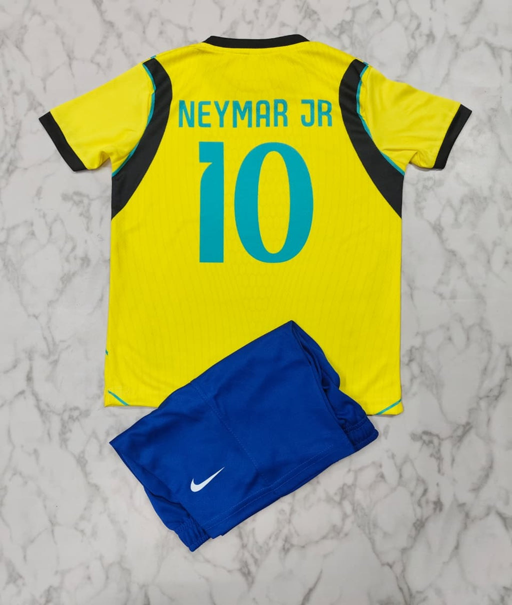 Brazil Home 25/26 Kids India Football Jersey Set (Jersey + Shorts)