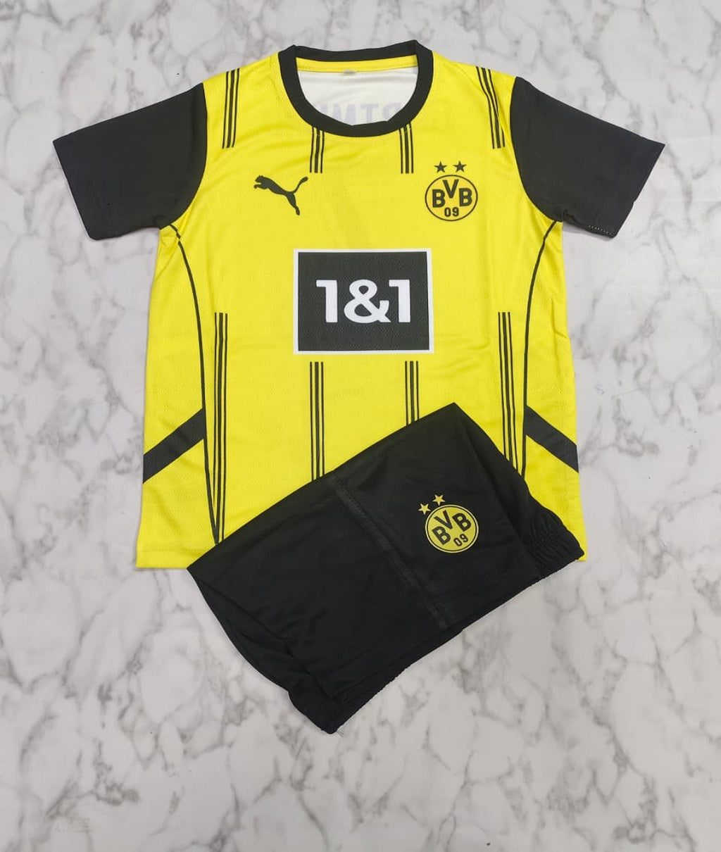 Borussia Dortmund Home 24/25 Kids India Football Jersey Set (Jersey + Shorts)
