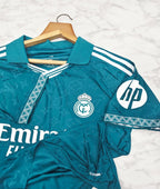 Real Madrid Louis Vuitton (Teal Green) Player Version Football Jersey
