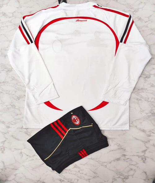 AC Milan Away 2006/07 Retro Full Sleeves Football Jersey Set (Jersey + Shorts)
