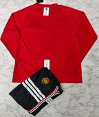 Manchester United Home AIG 2008/09 Retro Full Sleeves Football Jersey Set (Jersey + Shorts)