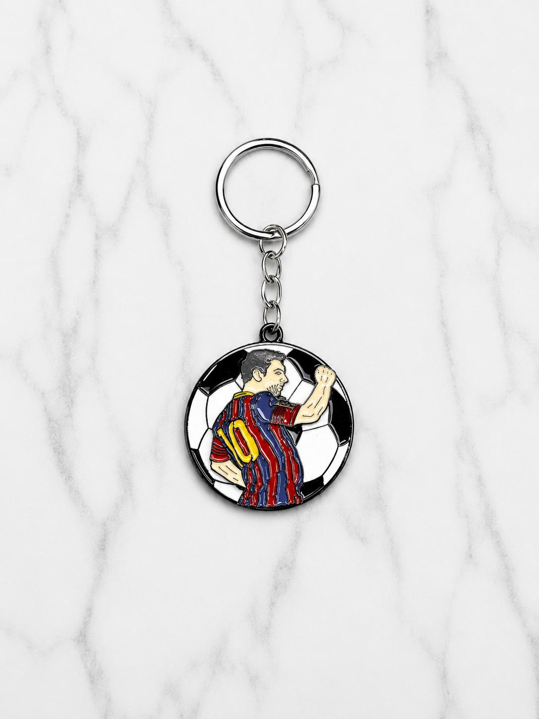 Messi FCB (Stripped Jersey) Keychain