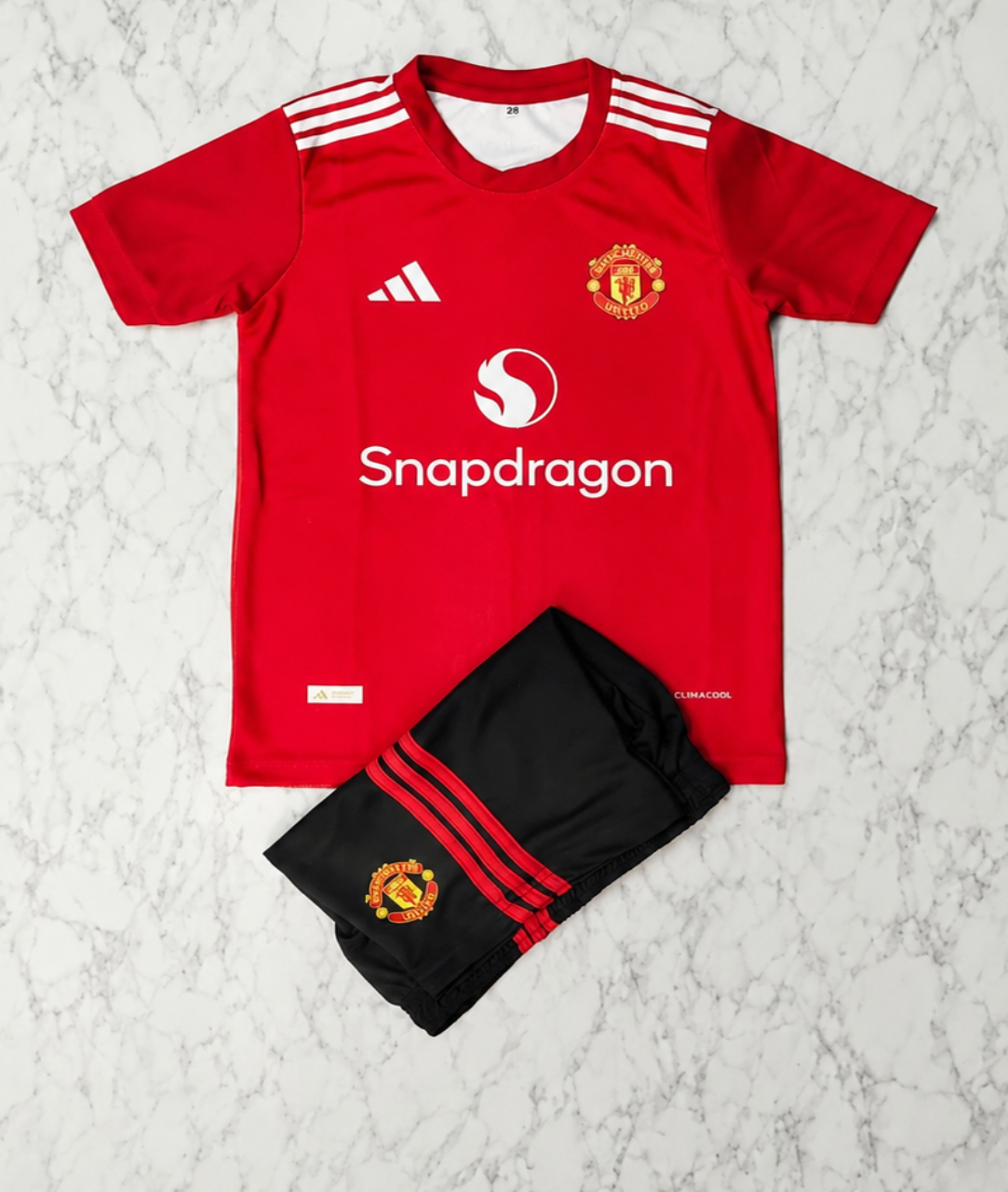 Manchester United Home 26/27 Kids India Football Jersey Set (Jersey + Shorts)